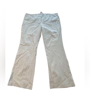 New York & Company Cream Wide Leg Flare Pants